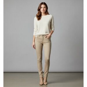 cleo beige skinny leg jeans size 18